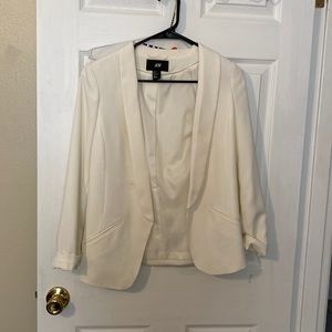 White boyfriend blazer